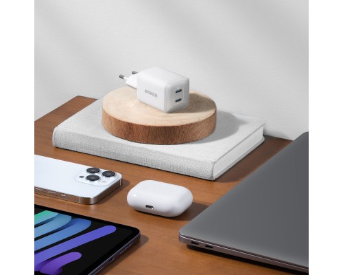 Зарядний пристрій Anker PowerPort 521 Nano Pro - 40W 2xUSB-C PIQ3.0 White (A2038G21)