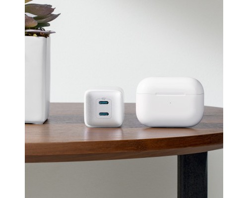 Зарядний пристрій Anker PowerPort 521 Nano Pro - 40W 2xUSB-C PIQ3.0 White (A2038G21)
