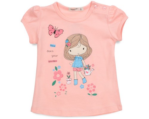 Футболка дитяча Breeze з дівчинкою (18655-110G-peach)