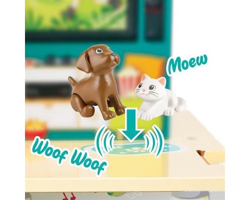 Ігровий набір Hape Ляльковий будинок з гіркою, меблями та аксесуарами (E3411)