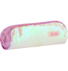 Пенал Cool For School 2 відділення з паєтками Білий (CF6490-white)