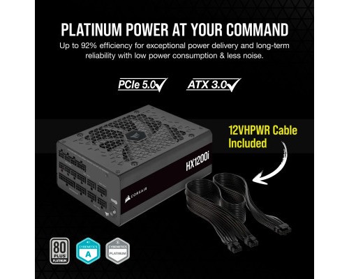 Блок живлення Corsair 1200W HX1200i PCIE5 (CP-9020281-EU)