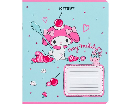 Зошит Kite Kuromi 18 аркушів, лінія (HK24-237)
