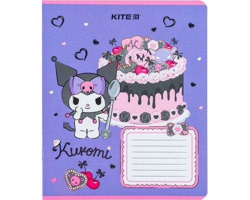 Зошит Kite Kuromi 18 аркушів, лінія (HK24-237)