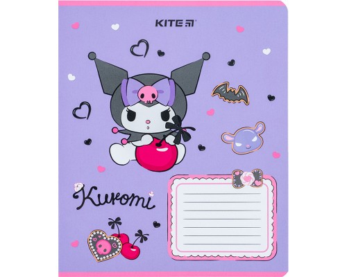 Зошит Kite Kuromi 18 аркушів, лінія (HK24-237)