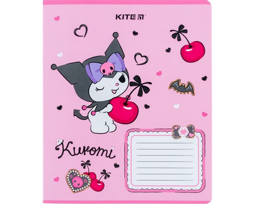 Зошит Kite Kuromi 18 аркушів, лінія (HK24-237)