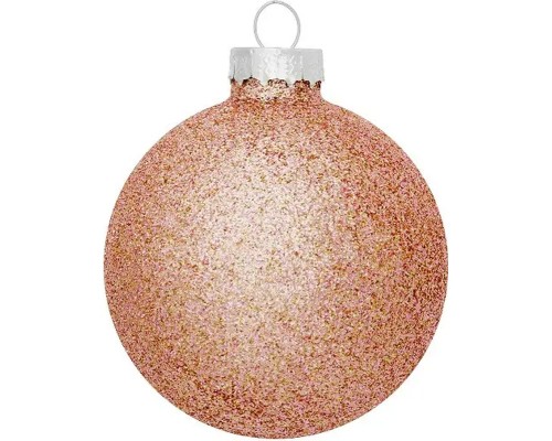 Ялинкова іграшка House Of Seasons Скляні кульки 26 шт D7 см D6 см D5 см Рожеві (8718861800548)