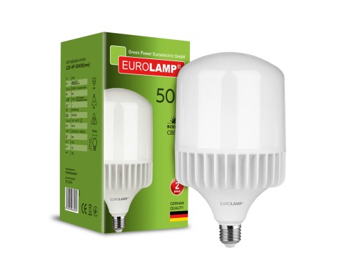 Лампочка Eurolamp Светодиодная лампа Eurolamp 50W 4860Lm E40 6500K new (LED-HP-50406(new))