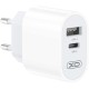 Зарядний пристрій XO L97 (1Type-C/1USB/2.4A) + Type-C - Type-C White (XO-L97-TC)
