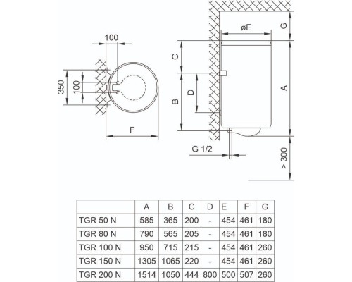 Бойлер TIKI TGR150N_PRIMEM150 (700174)