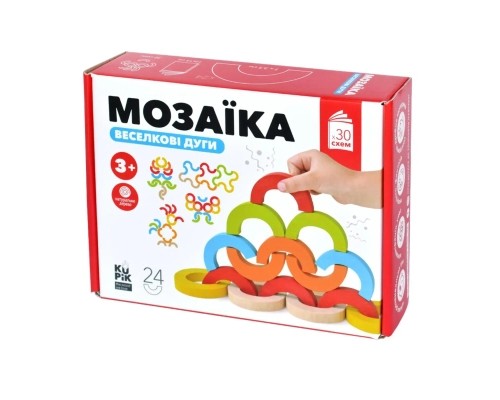 Розвиваюча іграшка Ігротеко Мозаїка ВЕСЕЛКОВІ ДУГИ 24 елементів (900507)