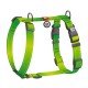 Шлея для собак WAUDOG Nylon Mono анатомічна H-подібна з QR паспортом, пластиковий фастекс, S салатова (54565)