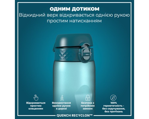 Пляшка для води ION8 OneTouch Times To Drink 1000 мл BPA Free, Teal & Blue (I8RF1000PTBMOT)