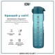 Пляшка для води ION8 OneTouch Times To Drink 1000 мл BPA Free, Teal & Blue (I8RF1000PTBMOT)