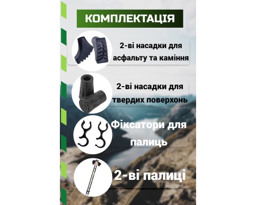 Палиці для скандинавської ходи PowerPlay 9105 Sisu Black/Gold 80-135 см (PP_9105_SISU)