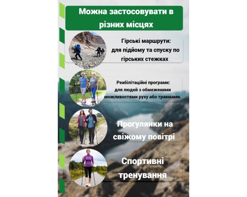 Трекінгові палиці PowerPlay 9109 Fika Black/Red 60-135 см (PP_9109_Fika_Bl/Red)