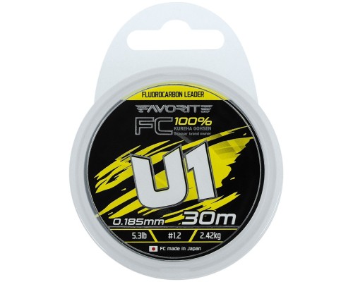 Флюорокарбон Favorite U1 FC 30m 1.2/0.185mm 5.3lb/2.42kg (1693.12.09)
