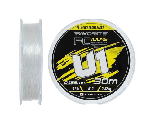 Флюорокарбон Favorite U1 FC 30m 1.2/0.185mm 5.3lb/2.42kg (1693.12.09)