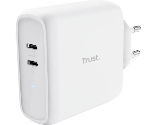 Зарядний пристрій Trust Maxo 65W 2xUSB-C PD white (25381_TRUST)