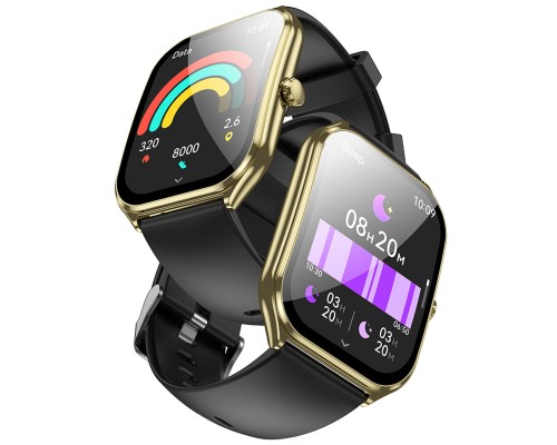 Смарт-годинник HOCO Y28 AMOLED Smart sports watch (call version) Gold (6942007648493)