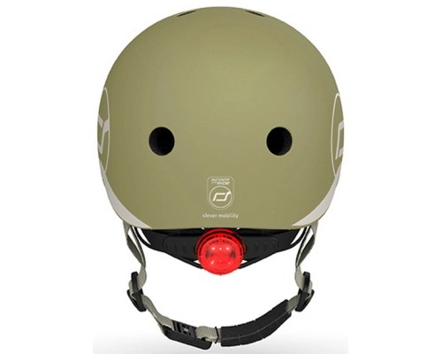 Шолом Scoot&Ride оливковий з ліхтариком 45-51см (SR-181206-OLIVE)