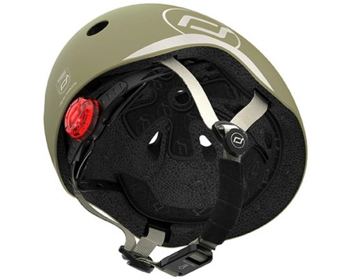 Шолом Scoot&Ride оливковий з ліхтариком 45-51см (SR-181206-OLIVE)
