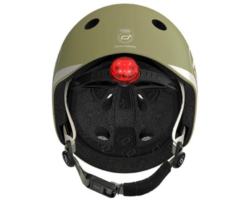 Шолом Scoot&Ride оливковий з ліхтариком 45-51см (SR-181206-OLIVE)
