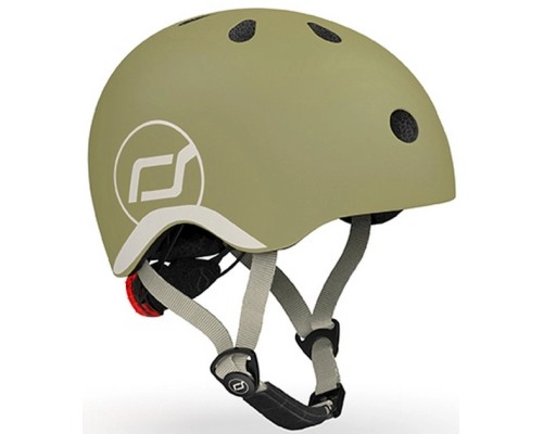 Шолом Scoot&Ride оливковий з ліхтариком 45-51см (SR-181206-OLIVE)