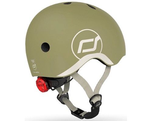 Шолом Scoot&Ride оливковий з ліхтариком 45-51см (SR-181206-OLIVE)