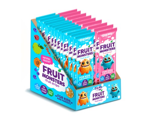 Цукерка Demi Fruit Monsters Пастила фруктова з смаком малини 15 г (de.21920)