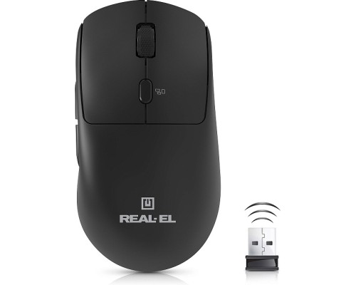 Мишка REAL-EL RM-355W Wireless Black (EL123200054)