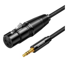 Кабель мультимедійний 3.5mm M to XLR F 2.0m AV182 black Ugreen (20244)