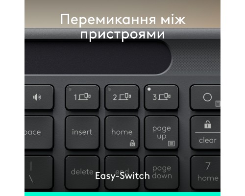 Клавіатура Logitech Slim Solar+ for Business Wireless/Bluetooth Graphite (920-013779)