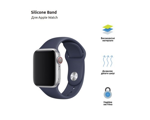 Ремінець до смарт-годинника Armorstandart Sport Band (3 Straps) для Apple Watch 42 (Series 11-10)/41/40/38 Denim Blue (ARM51940)