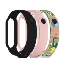 Ремінець до фітнес браслета Armorstandart комплект 3шт Xiaomi Mi Band 7/6/5 RM Cartoon (ARM77053)