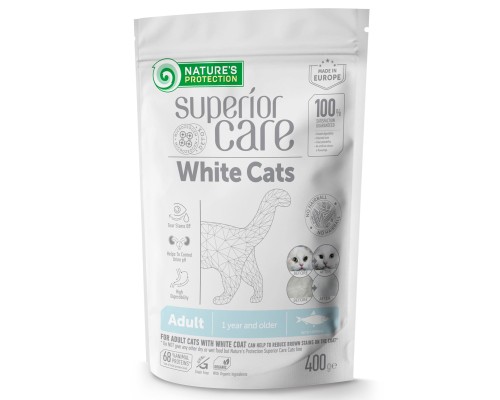 Сухий корм для кішок Nature's Protection Superior Care White Cats Grain Free Herring 400 г (NPSC47779)