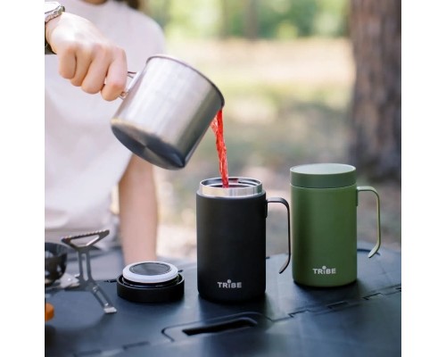Термокружка Tribe Adventure Mug 450 мл olive (T-FA-0032-olive)