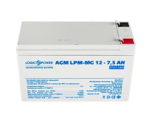 Батарея до ДБЖ LogicPower LPM MG 12В 7.5Ач (6554) Батарея до ДБЖ LogicPower LPM MG 12В 7.5Ач (6554)