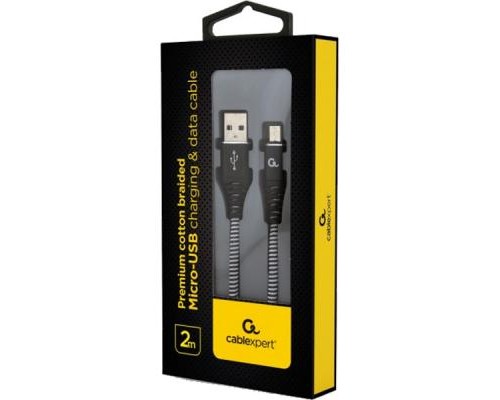 Дата кабель USB 2.0 Micro 5P to AM Cablexpert (CC-USB2B-AMmBM-2M-BW)