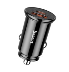 Зарядний пристрій Baseus Circular Plastic USB, Type-C PD3.0, QC4.0, black (CCALL-YS01)