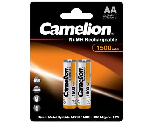 Акумулятор Camelion AA 1500mAh Ni-MH * 2 R6-2BL (NH-AA1500BP2) 