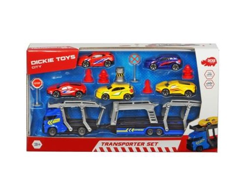 Ігровий набір Dickie Toys Автотранспортер з 5 металевими машинками (3745012) Ігровий набір Dickie Toys Автотранспортер з 5 металевими машинками (3745012)