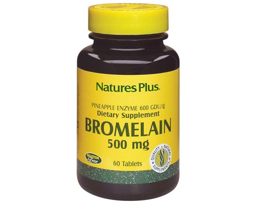 Трави Natures Plus Бромелайн 500 мг, 60 таблеток (NTP4408)