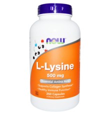 Амінокислота Now Foods Лізин 500мг, 250 капсул (NOW-00112)