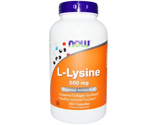 Амінокислота Now Foods Лізин 500мг, 250 капсул (NOW-00112)