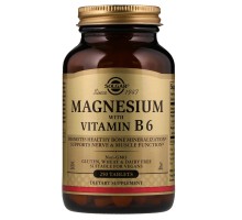 Мінерали Solgar Магній и Вітамін В6, 250 таблеток (SOL-01721)