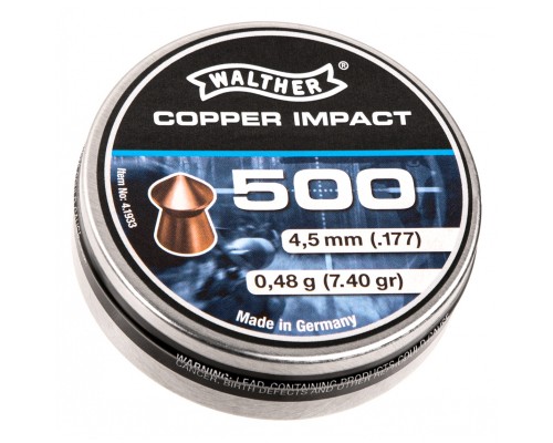 Пульки Umarex Walther Pointed Waisted Pellets 0,48 г 500 шт (4.1933)