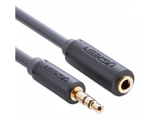 Кабель мультимедійний 3.5mm M to 3.5mm F 1.0m AV124 (Gray) Ugreen (10782)