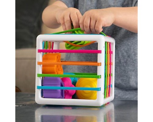 Розвиваюча іграшка Fat Brain Toys Куб-сортер зі стінками-шнурочками InnyBin (F251ML) Розвиваюча іграшка Fat Brain Toys Куб-сортер зі стінками-шнурочками InnyBin (F251ML)