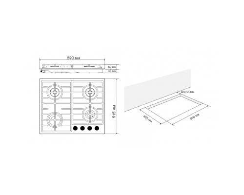 Варочна поверхня Eleyus IRIS 60 BL CTF
